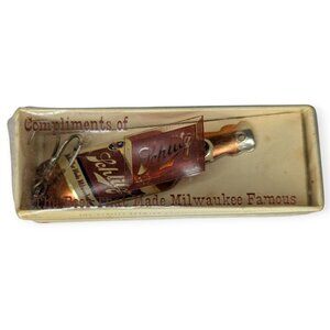 Vintage 1950s Schlitz Beer Advertising Metal Fishing Lure in Original Box